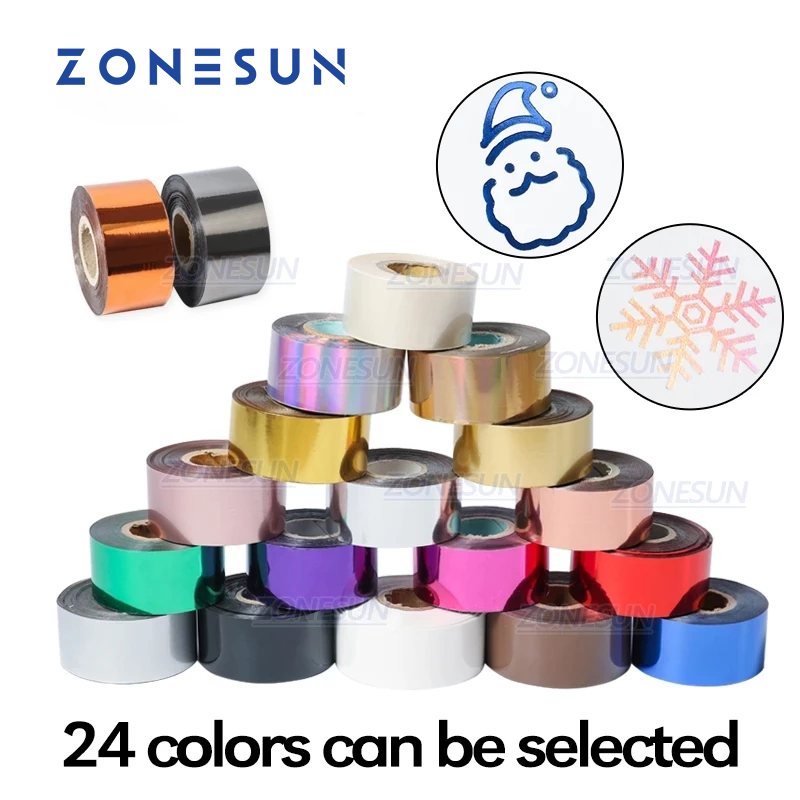 Foil Transfer Machine - ZONESUN 3/4/5cm Gold Silver Black Foil