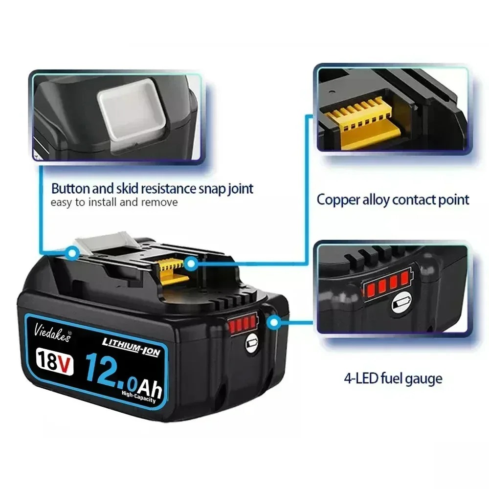 For Makita 18V Battery 12.0Ah  - Makita Drill Ddf484 ulasan dan harga